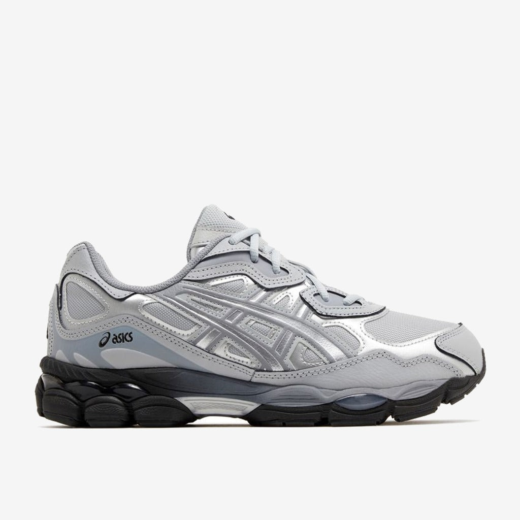 Asics Gel NYC Mid Grey Sheet Rock grise à semelle noire, vue de profil