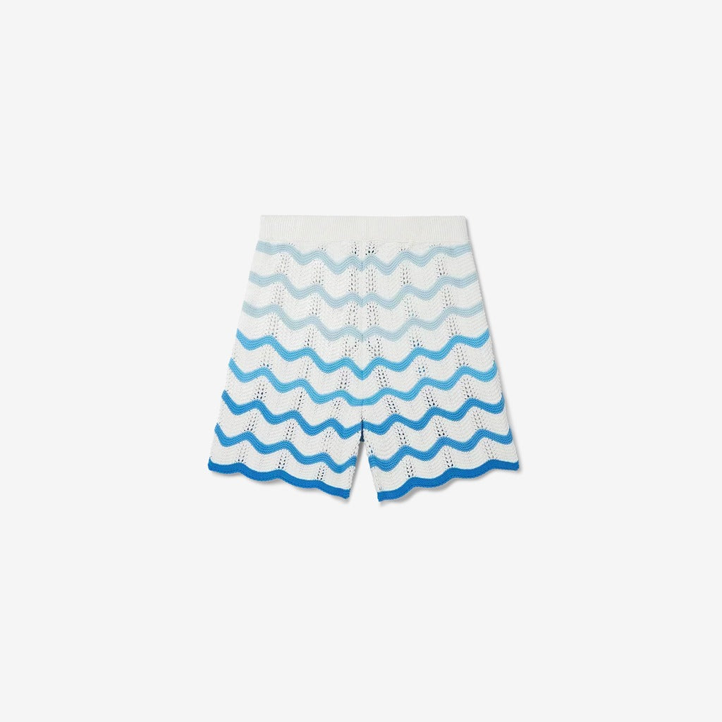 Wavy Gradient Crochet Shorts - casablanca