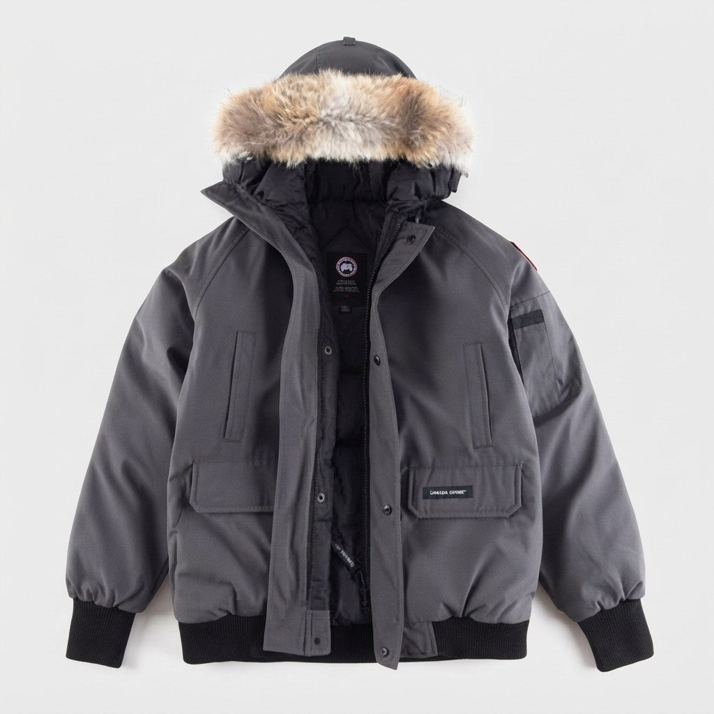 Bomber Canada Goose Chilliwack Gris — vue de face