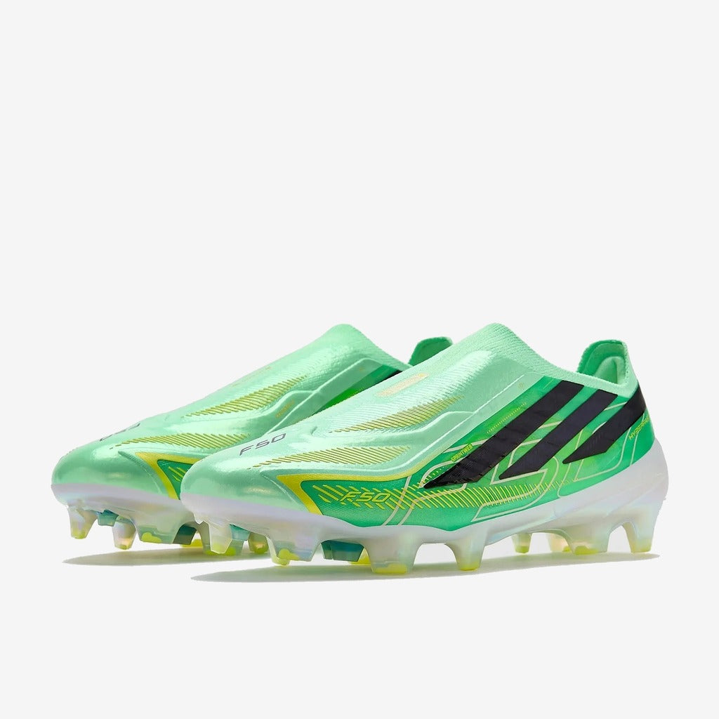 Adidas F50 Hyperfast Elite Laceless FG Final Rush - Vert Menthe/Noir/Jaune