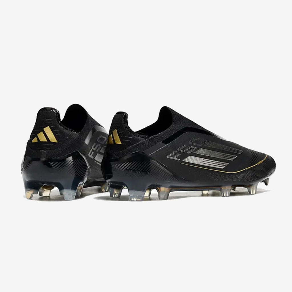 F50 Elite Laceless FG Dark Spark - Noir/Argenté/Doré