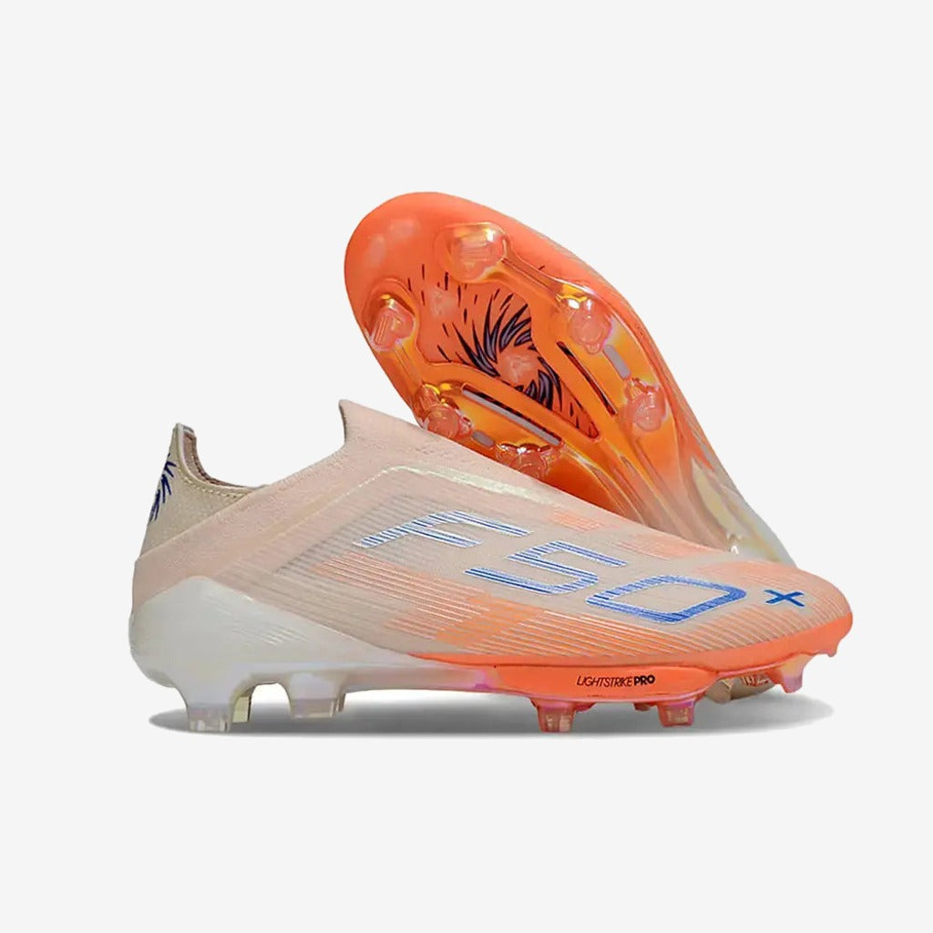 F50+ Elite Laceless FG - Orange/Bleu/Rose — Adidas