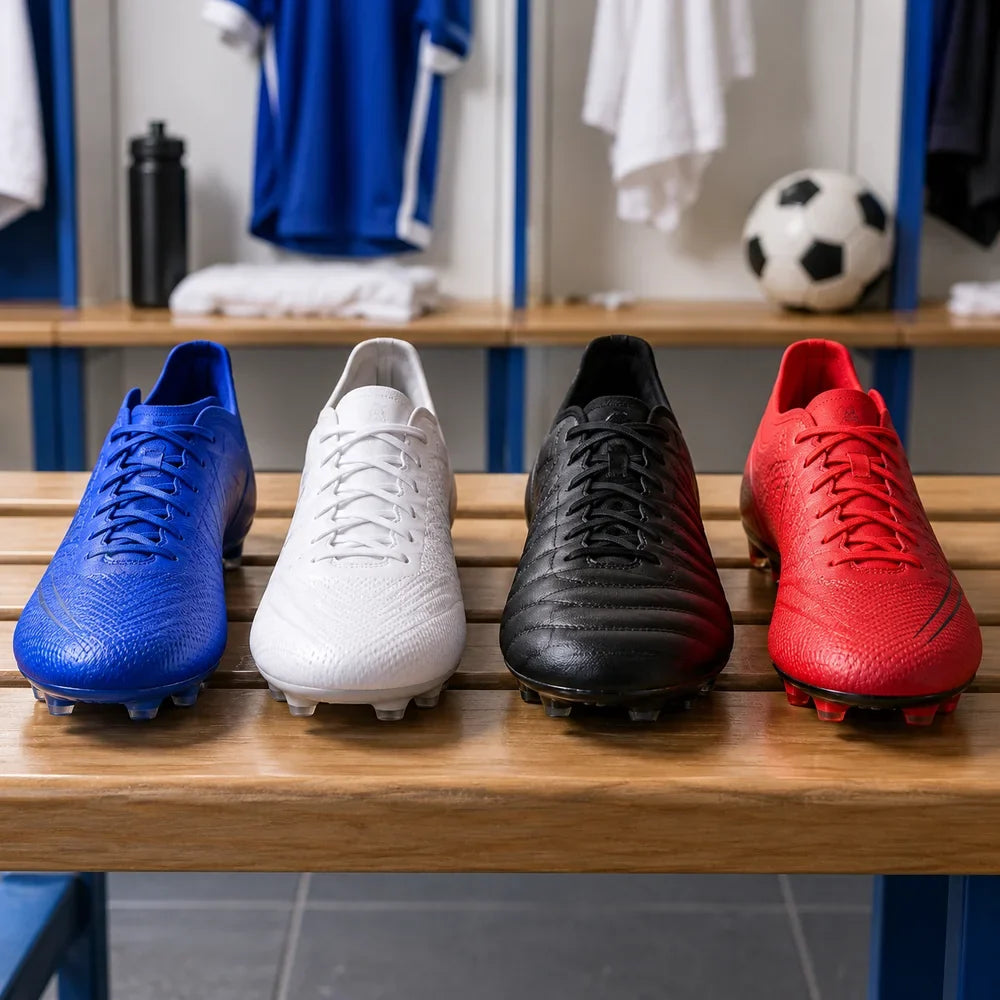 Illustration éditoriale : Mercurial, Phantom, Predator, F50 : quel crampon choisir selon ton poste ?