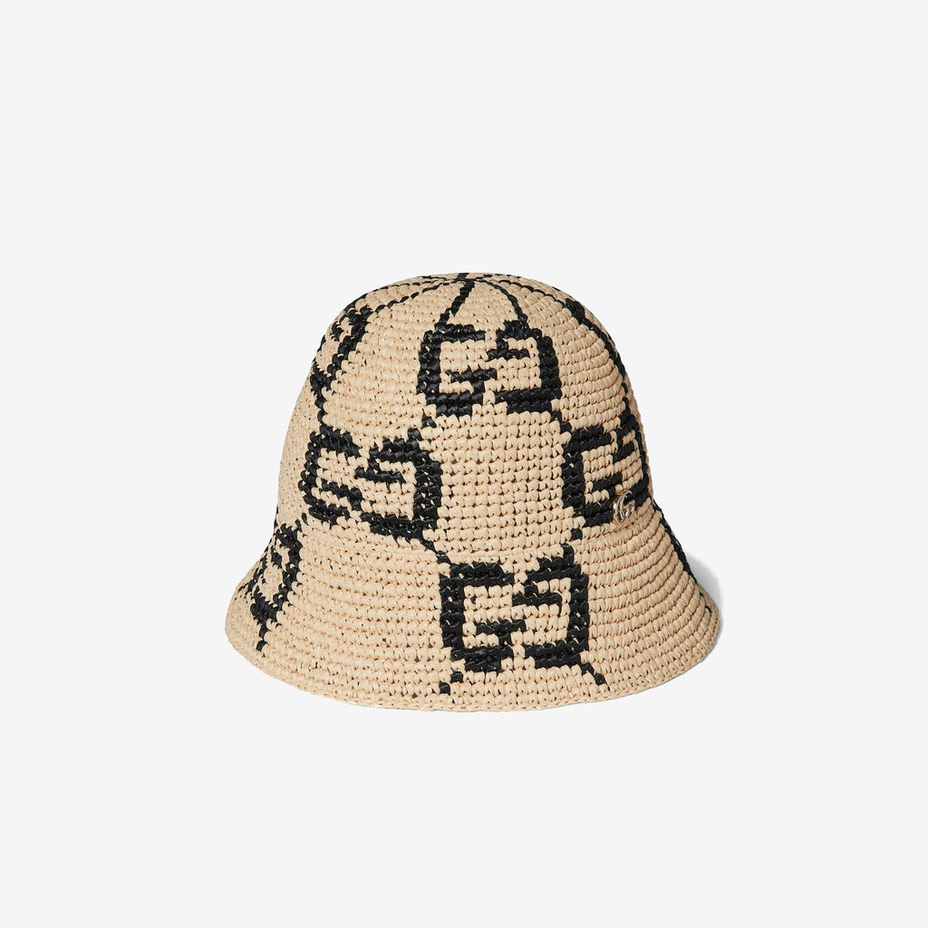 Chapeau cloche en paille GG — Gucci