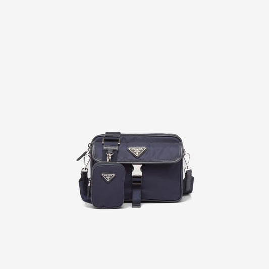 Sac porté épaule en Re-Nylon et cuir Saffiano — Prada