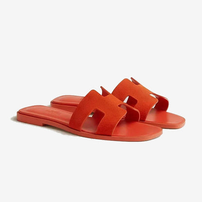 Hermes - Claquettes Orange Corail
