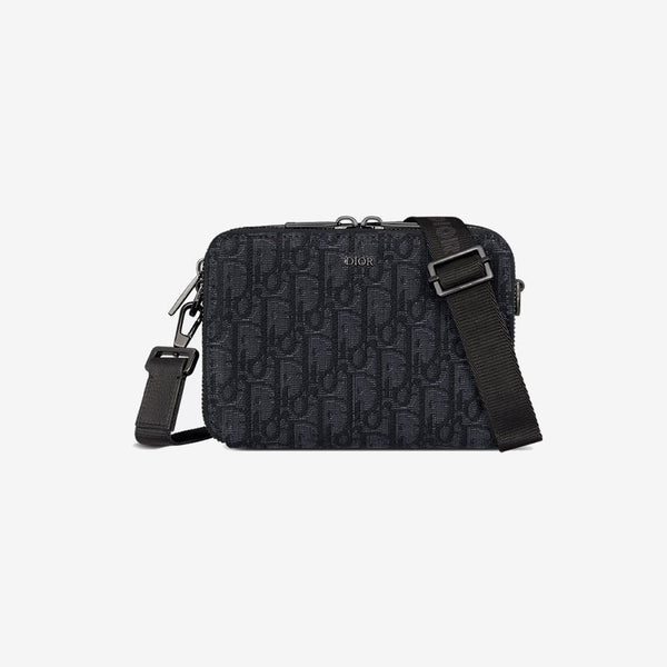 Pochette zippée à bandoulière Noir