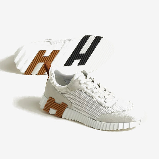 Hermès Bouncing blanc/maron/noir