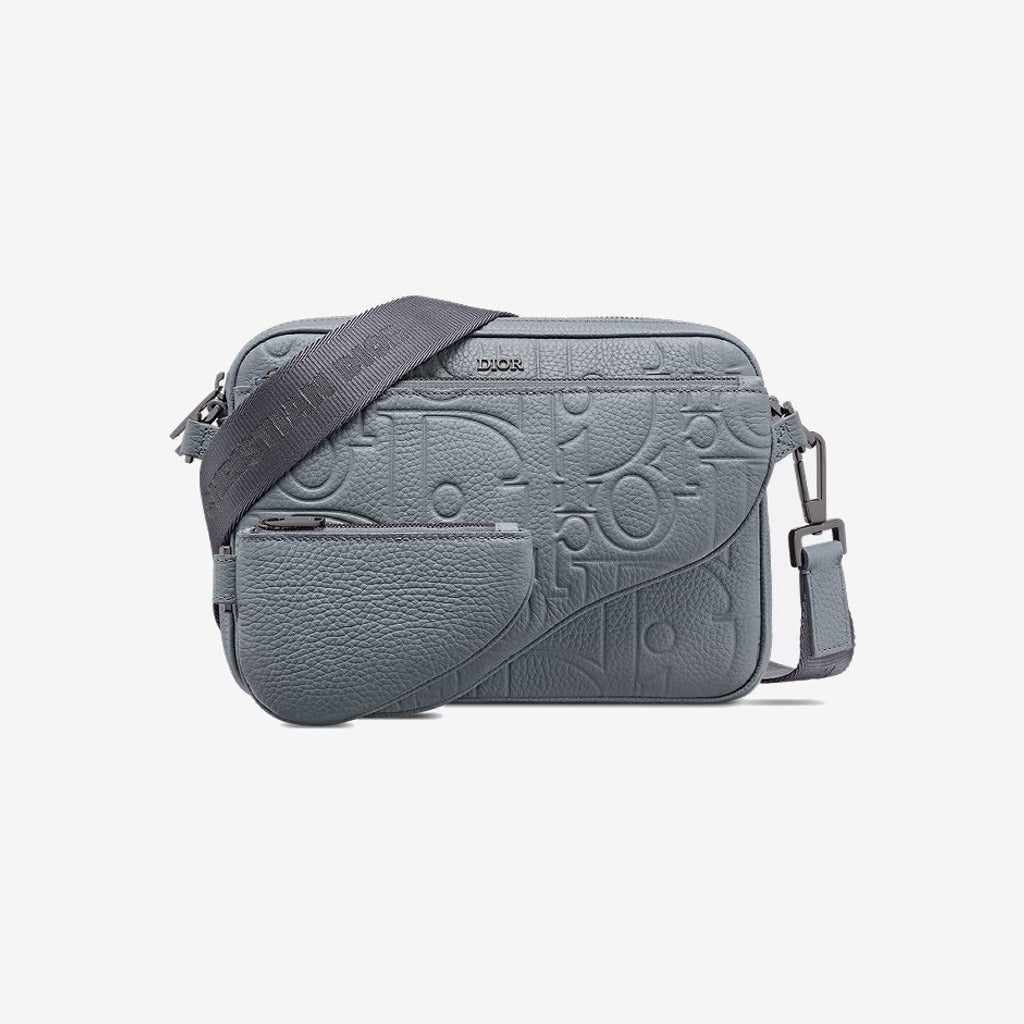 Triple Pouch Saddle Cuir Gris — Dior
