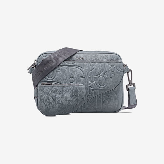Triple Pouch Saddle Cuir Gris — Dior