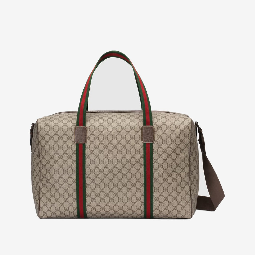 Sac de voyage avec bande Web grand format — Gucci