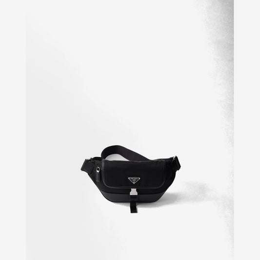 Sac porté épaule en Re-Nylon et cuir Saffiano — Prada