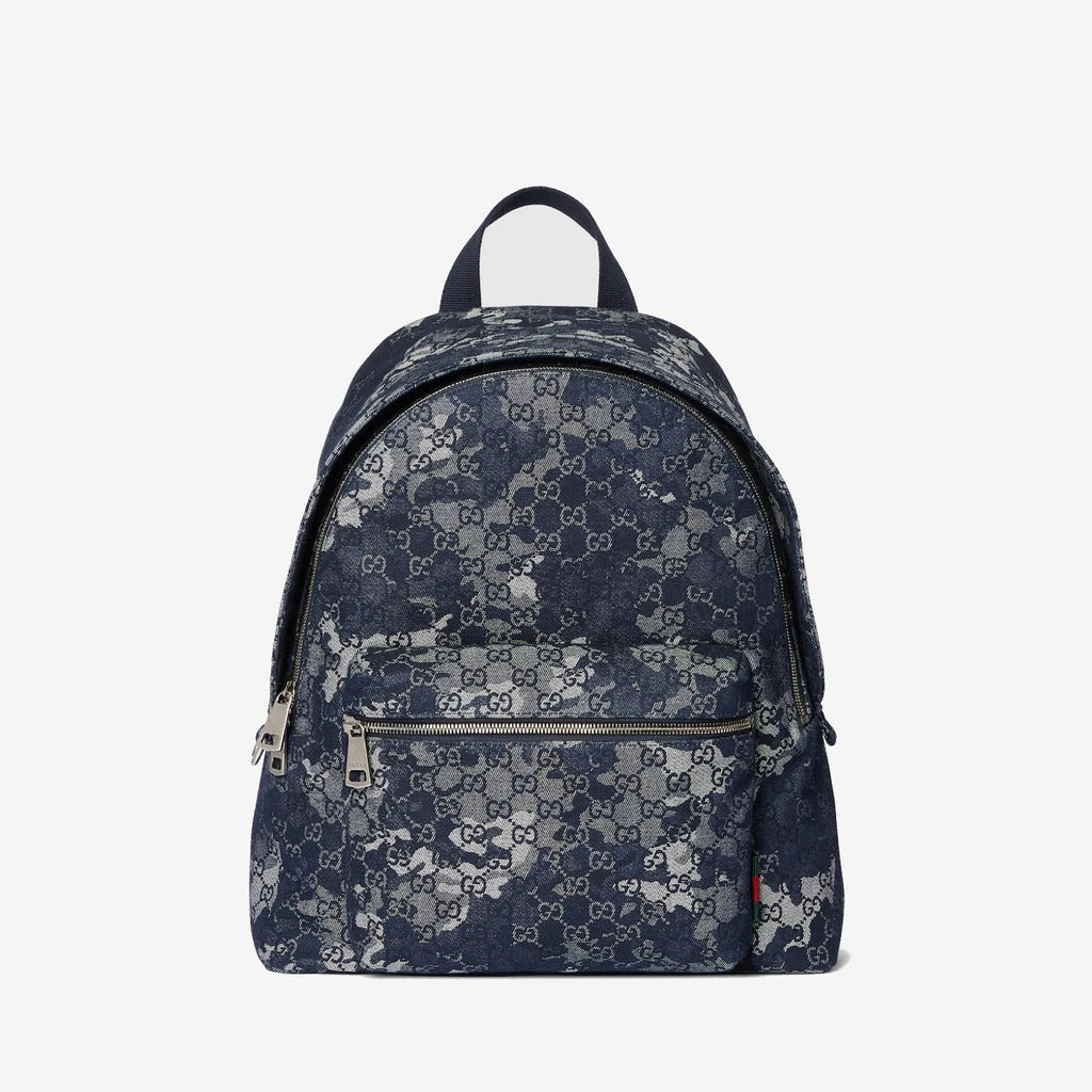 Sac à dos en denim GG grand format — Gucci