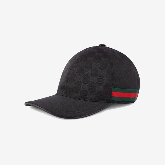 CASQUETTE DE BASE-BALL AVEC DÉTAIL BANDE WEB Noir — Gucci