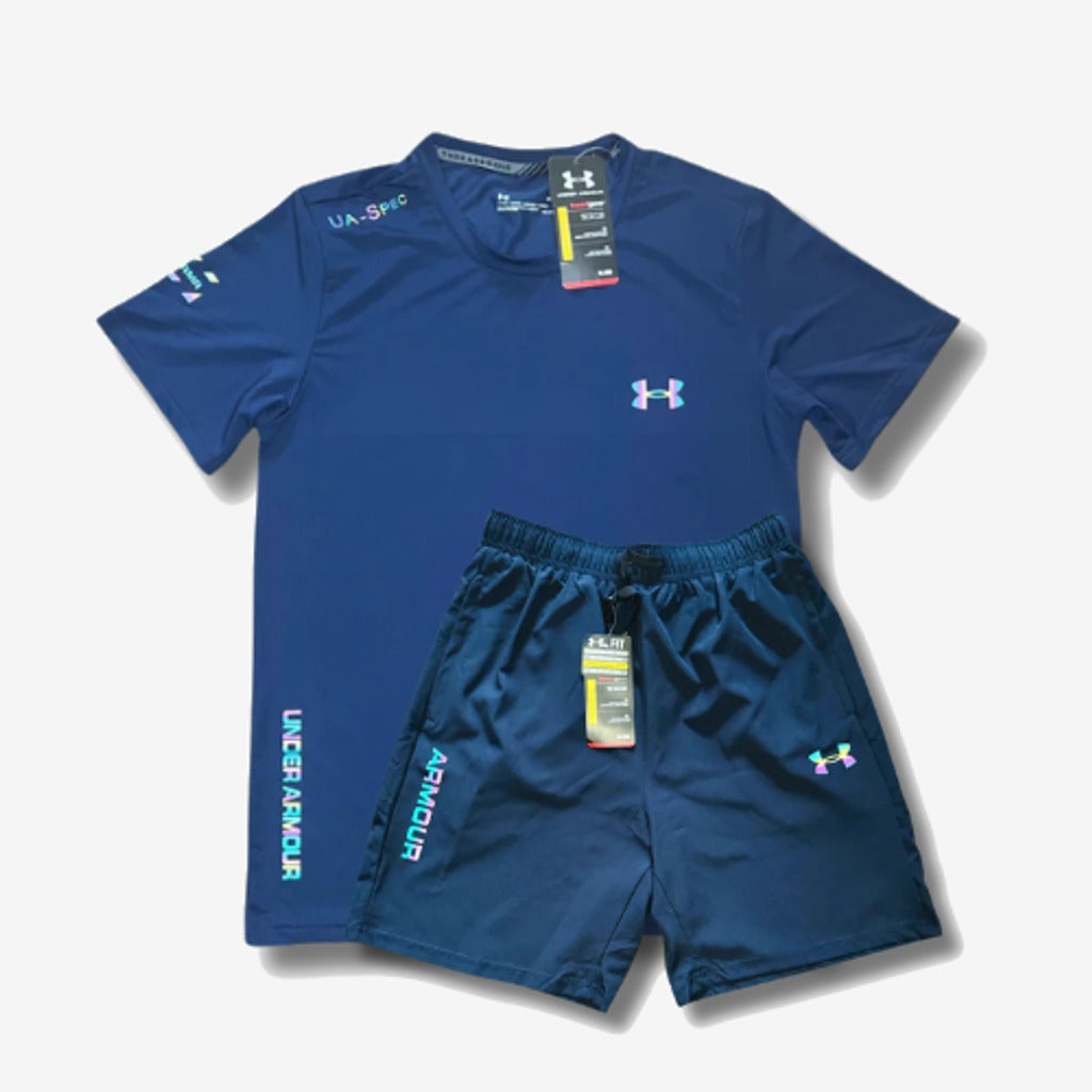 Ensemble short/t-shirt Under Fluo Bleu — Under Armour