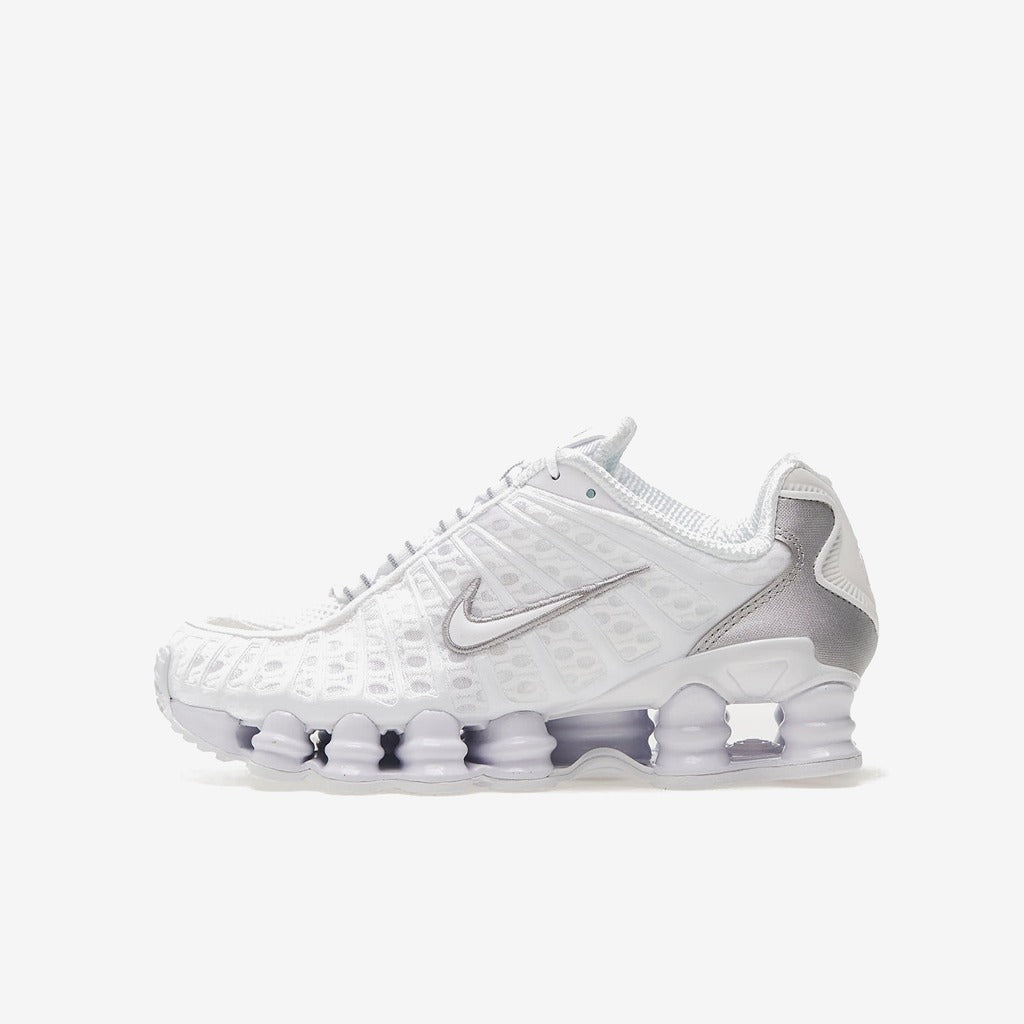 Nike Shox TL White Metallic Silver Max Orange (Women's)
