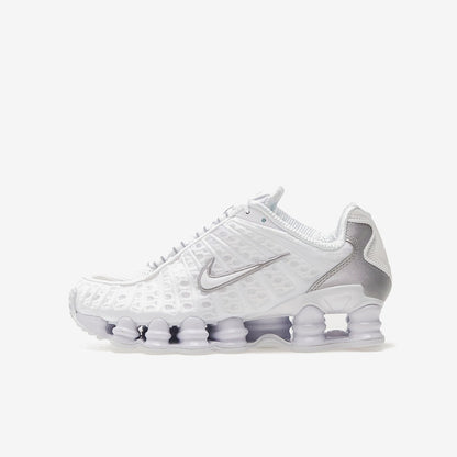 Nike Shox TL White Metallic Silver Max Orange (Women's)