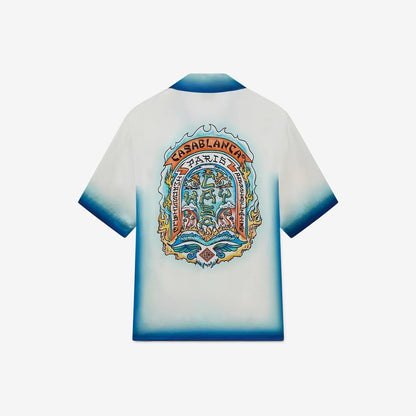 Casa Way Skate Short Sleeve Silk Shirt — Casablanca