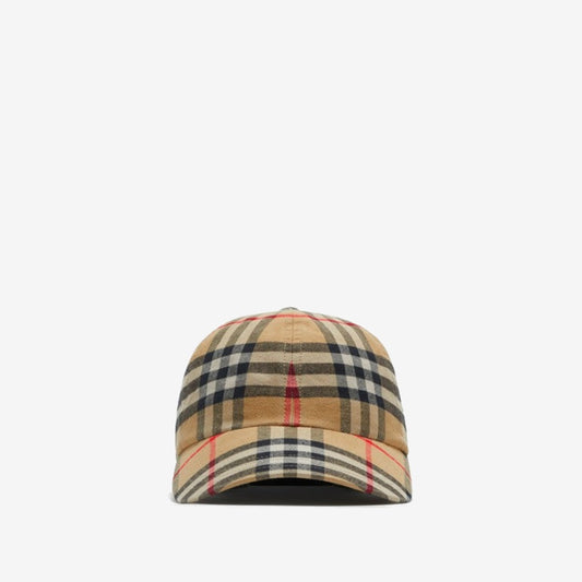 Casquette de baseball en coton mélangé Check — Burberry