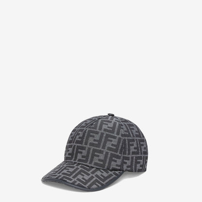 Casquette de baseball en tissu jacquard FF bleu — Fendi