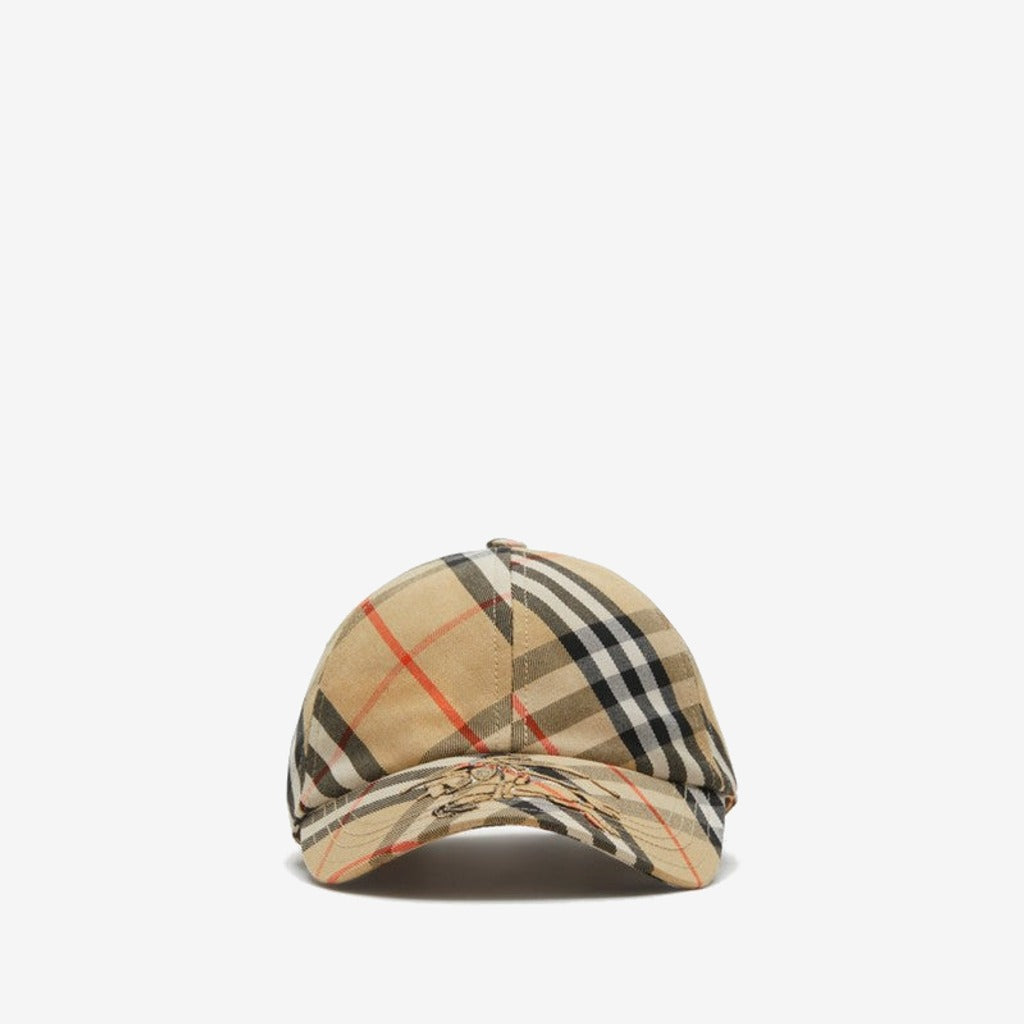 Casquette de baseball en coton mélangé Check EKD — Burberry