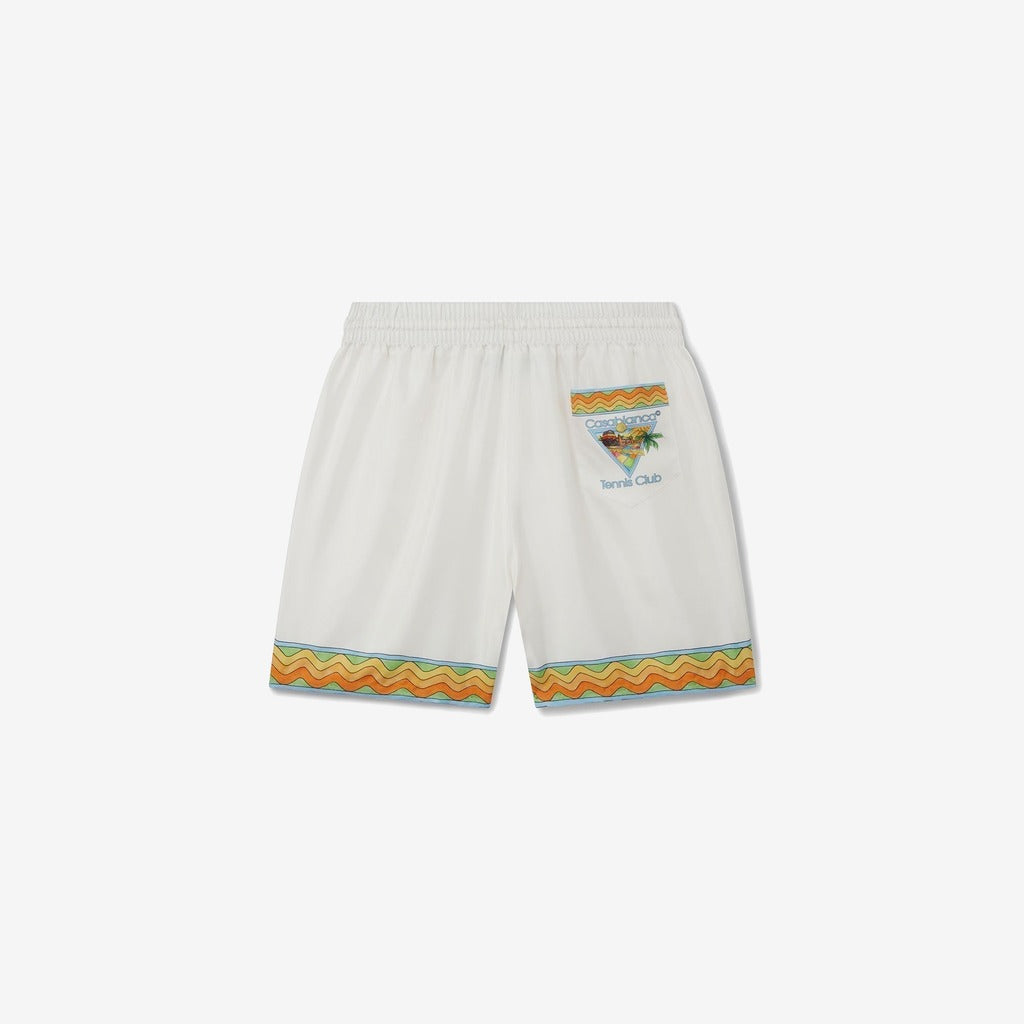 Afro Cubism Tennis Club Silk Shorts