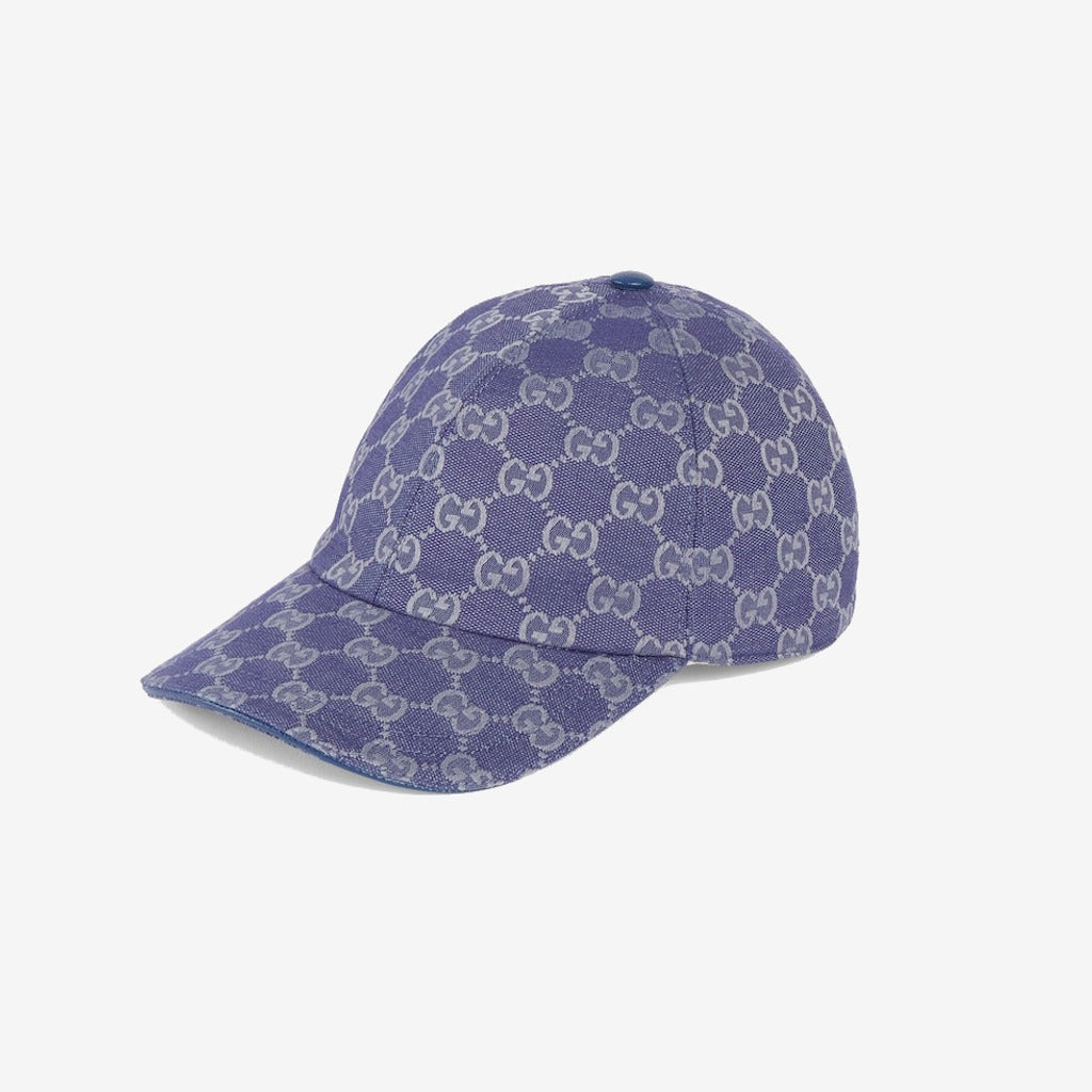 CASQUETTE EN TOILE GG Bleu gris — Gucci
