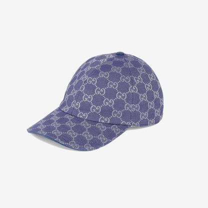 CASQUETTE EN TOILE GG Bleu gris — Gucci