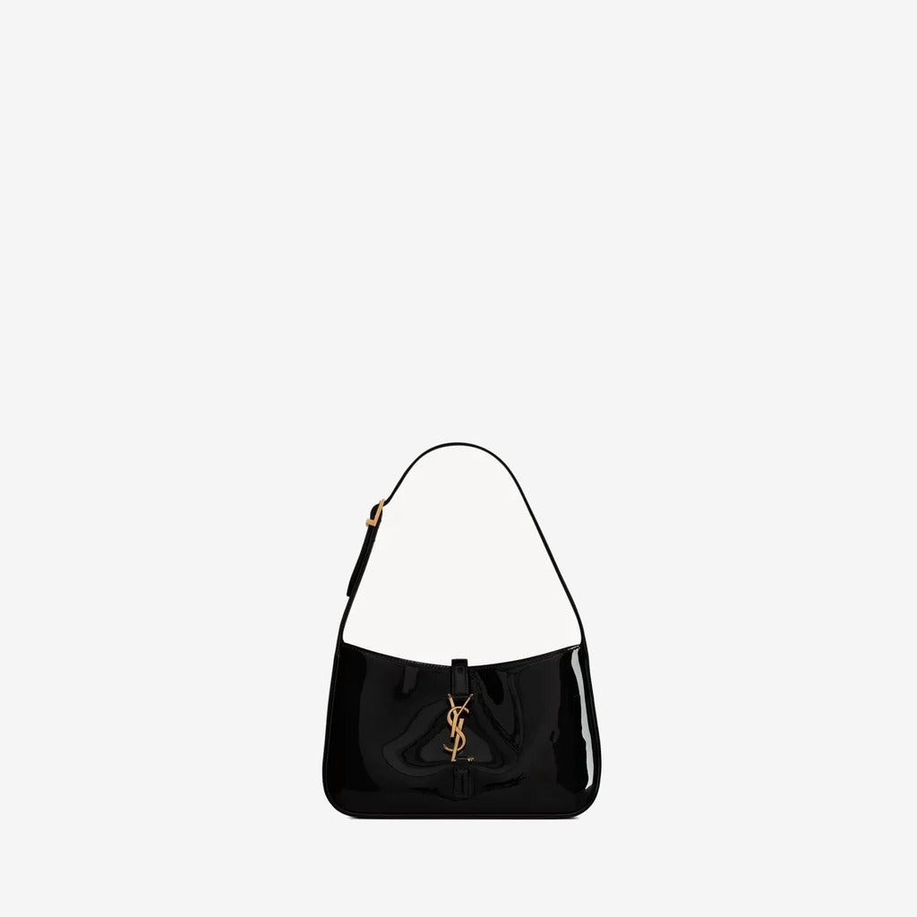 YSL - le 5 à 7 en cuir verni noir — Saint Laurent