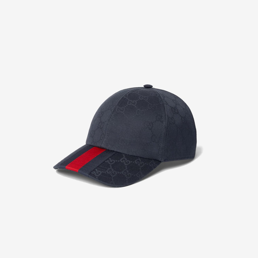 Casquette en coton GG avec bande Web — Gucci