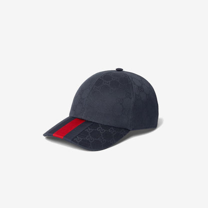 Casquette en coton GG avec bande Web — Gucci