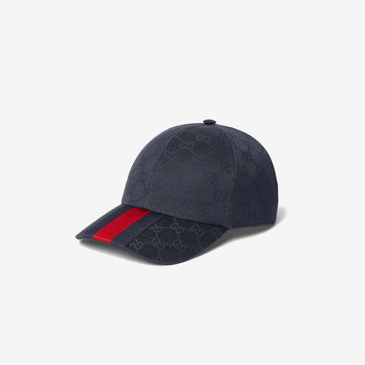 Casquette en coton GG avec bande Web — Gucci