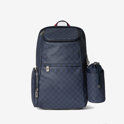 Sac à dos avec détail bande Web moyen format — Gucci