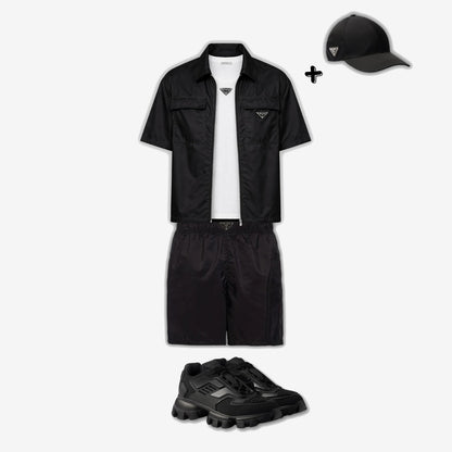 Outfit Pr°da Noir + Casquette Offerte — Prada