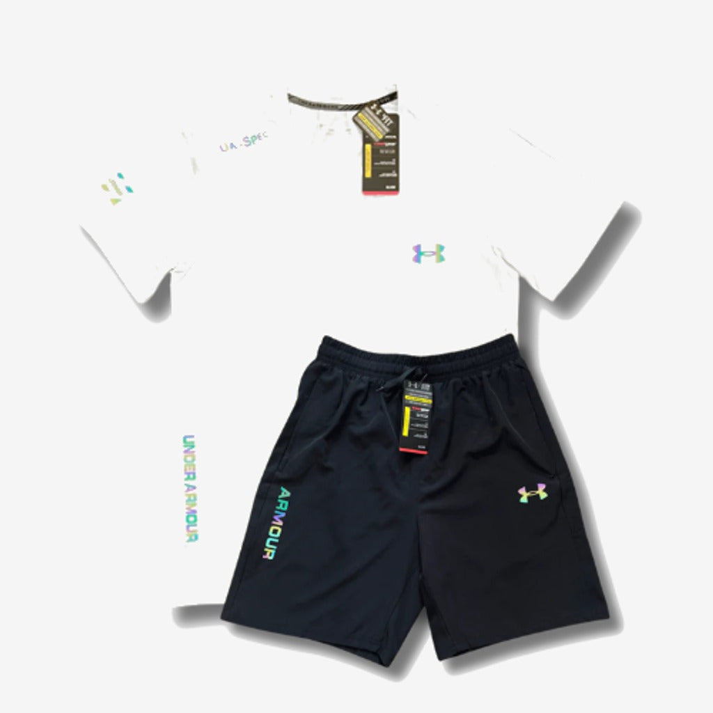 Ensemble short/t-shirt Under Fluo Blanc — Under Armour