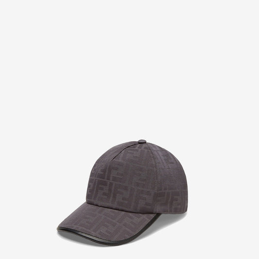 Casquette de baseball en tissu jacquard FF gris — Fendi