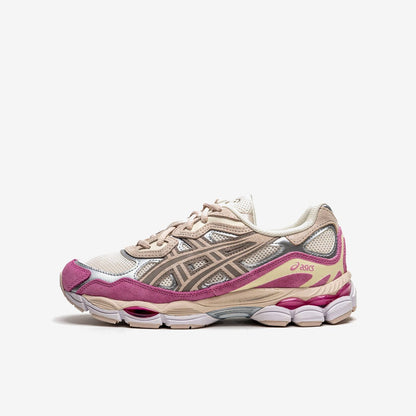 Asics Gel NYC Cream Mineral Beige Pink crème, beige et rose, vue de profil