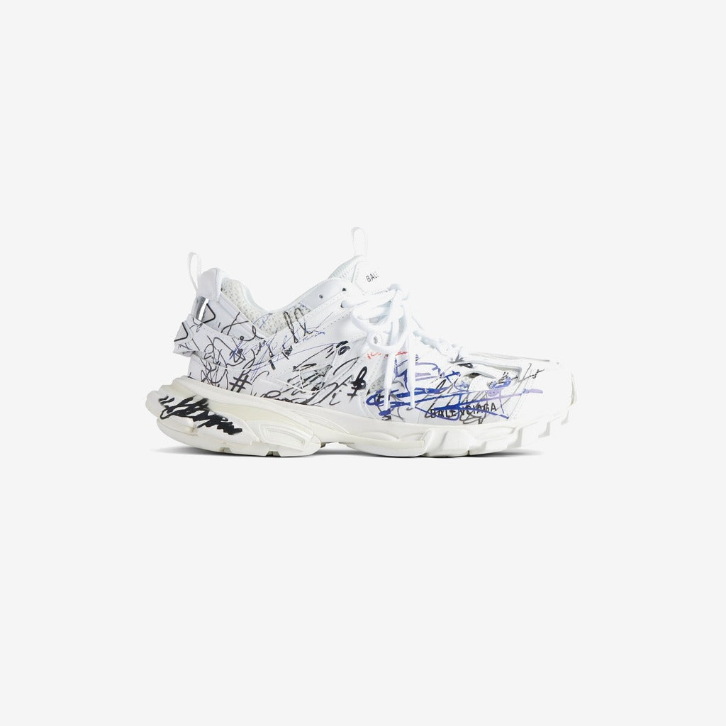 SNEAKER TRACK AUTOGRAPHE EN BLANC/NOIR/BLEU/ROUGE — Balenciaga