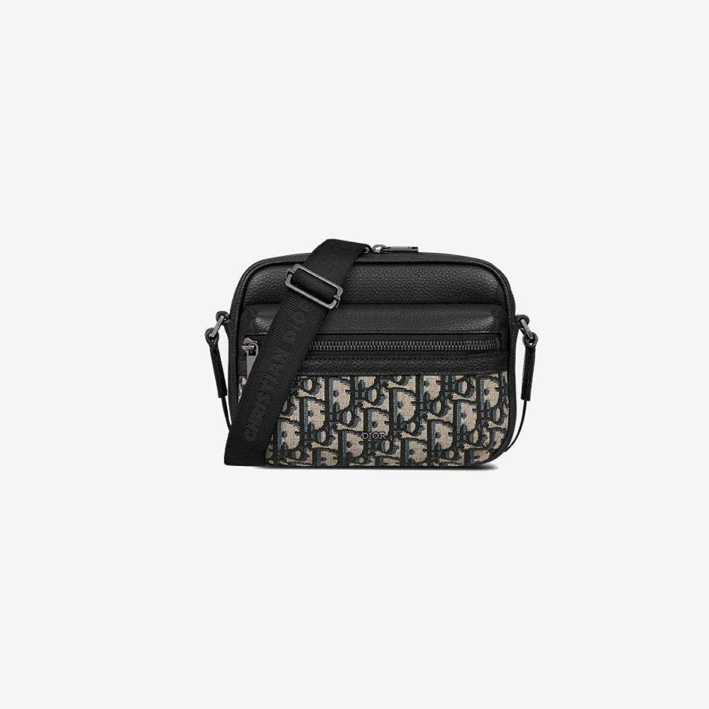 Mini sac Messenger zippé Rider 2.0 Noir et Beige — Dior