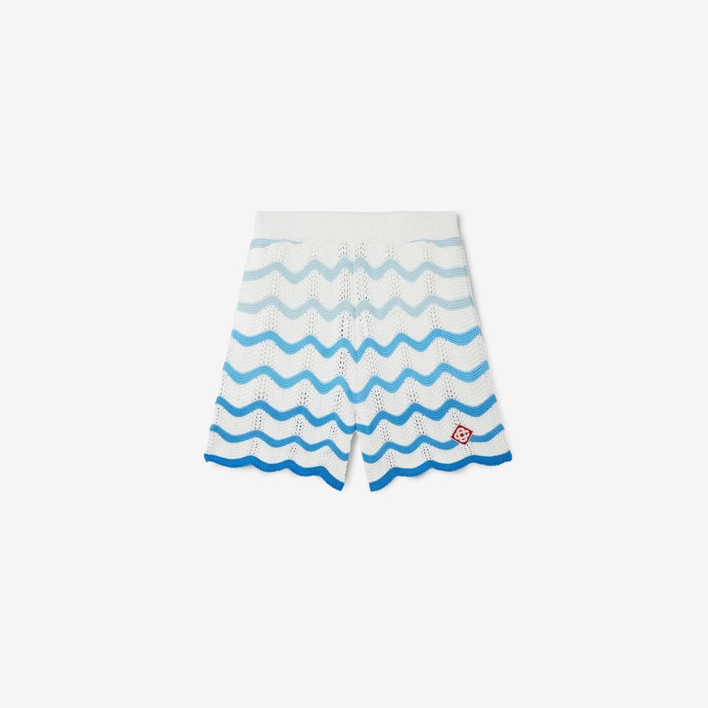 Wavy Gradient Crochet Shorts - casablanca