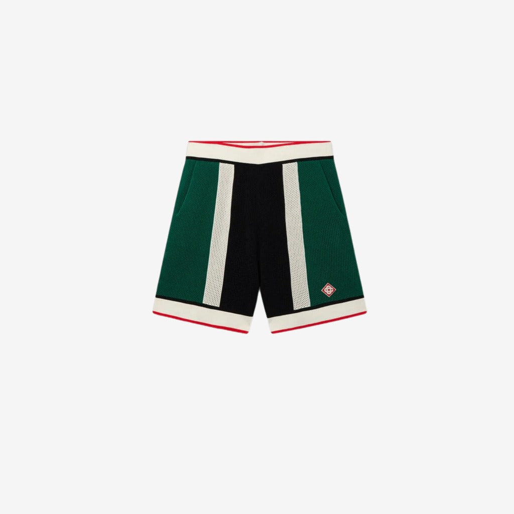 TENNIS MAILLE RAYÉ SHORTS