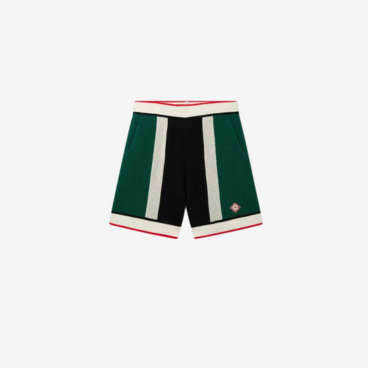 TENNIS MAILLE RAYÉ SHORTS