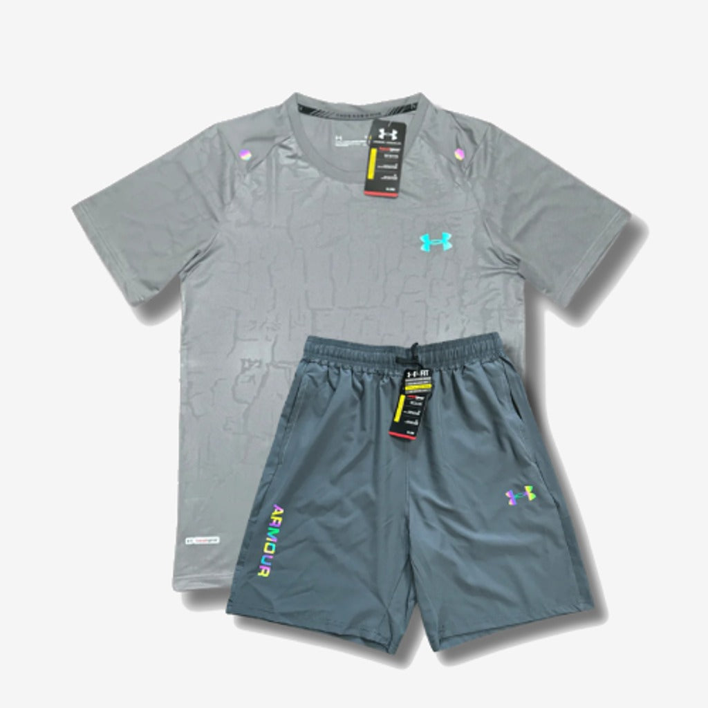 Ensemble short/t-shirt Under Fluo Gris — Under Armour