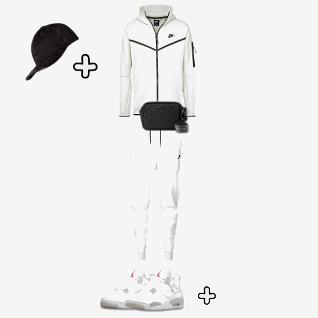 Outfit Tech Fleece Blanc + Casquette Offerte — Nike
