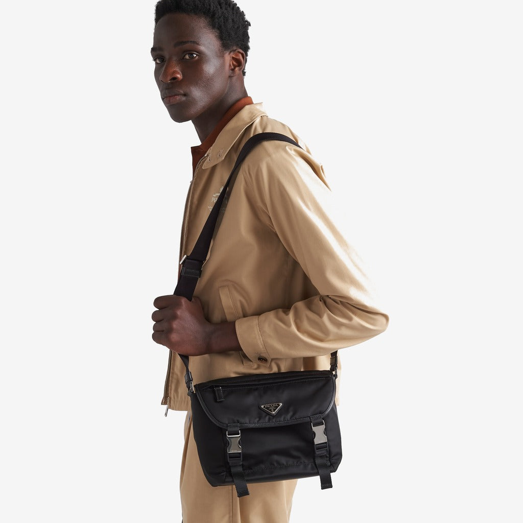 Sac porté épaule en Re-Nylon et cuir Saffiano - #4
