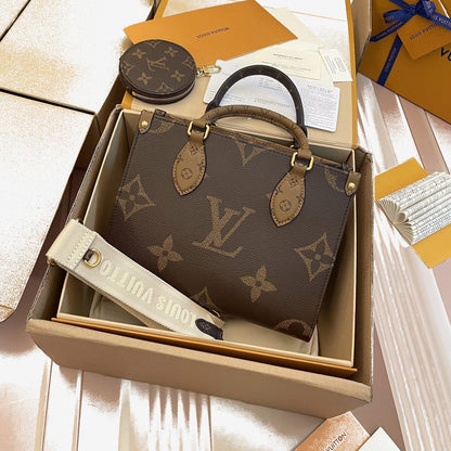 LV - Petit Cabas OnTheGo BB Maron double