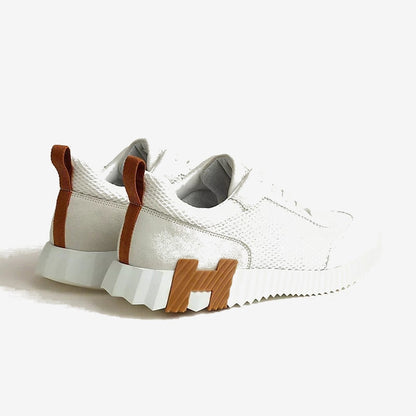 Hermès Bouncing blanc/maron/noir