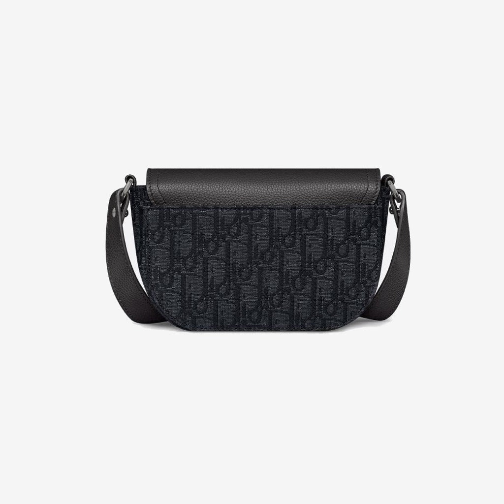 Mini sac Messenger à rabat Saddle Noir