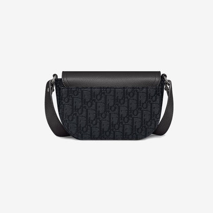 Mini sac Messenger à rabat Saddle Noir