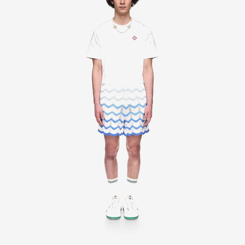 Wavy Gradient Crochet Shorts - casablanca